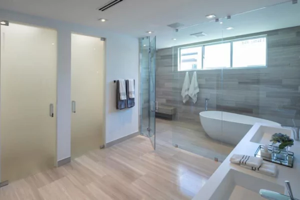 Glass Enclosed Bathroom Model