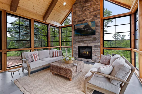 Adding a Fireplace in Sunroom